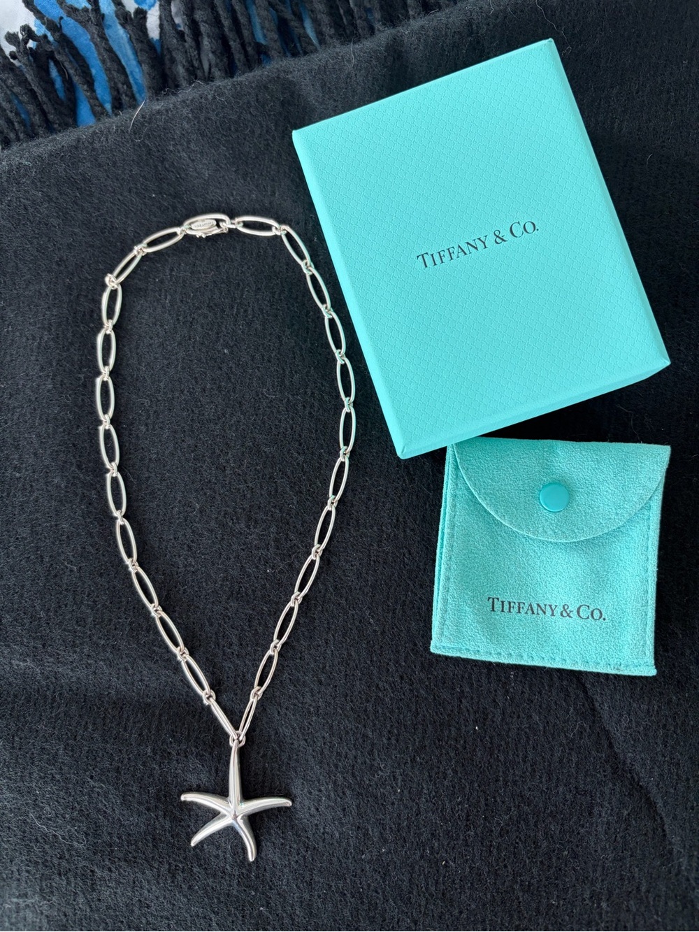 Authentic Tiffany & Co Starfish Pendant Necklace
